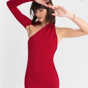 MARELLA One-Shoulder Red Dress